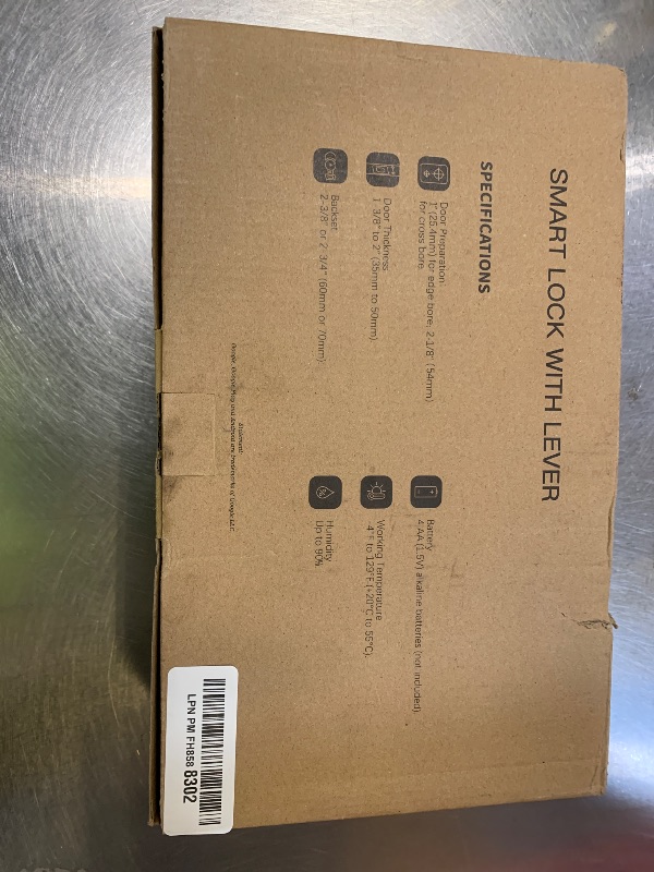 Photo 1 of PARTS ONLY - MISSING DOOR HANDLE -------------------------------------------------------------------------------------------------------------Veise VE017-L Fingerprint Smart Lock with 2 Lever Handles, Keyless Entry Front Door Lock Set, App Control, Electr