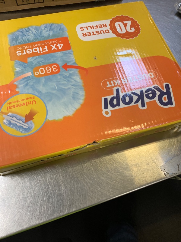 Photo 1 of Heavy Duty Duster Refills for Swiffer Duster, 20 Count Duster Refills with 1 Handle, Multisurface 360° Dusters with 4X Microfibers, Unscented Disposable Dusters for Cleaning (Blue)