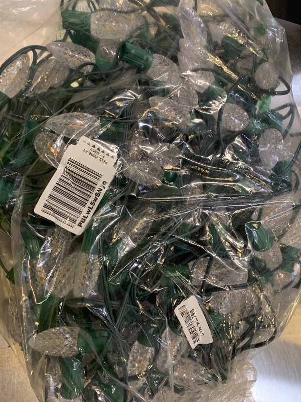 Photo 1 of Minetom C9 Christmas String Lights, 100 Ft LED Commercial Outdoor Christmas Lights with 100 Strawberry C9 Bulbs, Waterproof Connectable UL Certified for Outdoor Indoor Roofline Backyard Xmas Decor