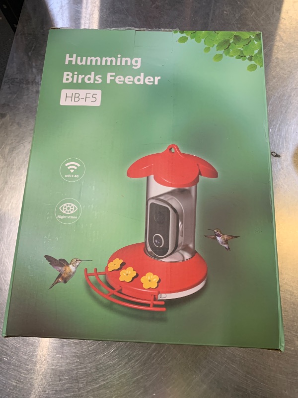 Photo 1 of **INCOMPLETE** Hummingbird Feeder with Camera for Outdoor - 2K HD Solar, Hummingbird Feeders for Outdoors ?AI Bird Recognition, Instant Alerts,No WiFi with 4G SIM Card, Bird Lover Gift(Red)