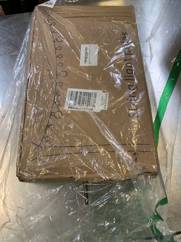 Photo 1 of 10Ft String Light Poles 4 Pack,Light Poles for Outside Lights,Outdoor with Fence Brackets Hanging Lights,Metal Stand Deck Patio Backyard