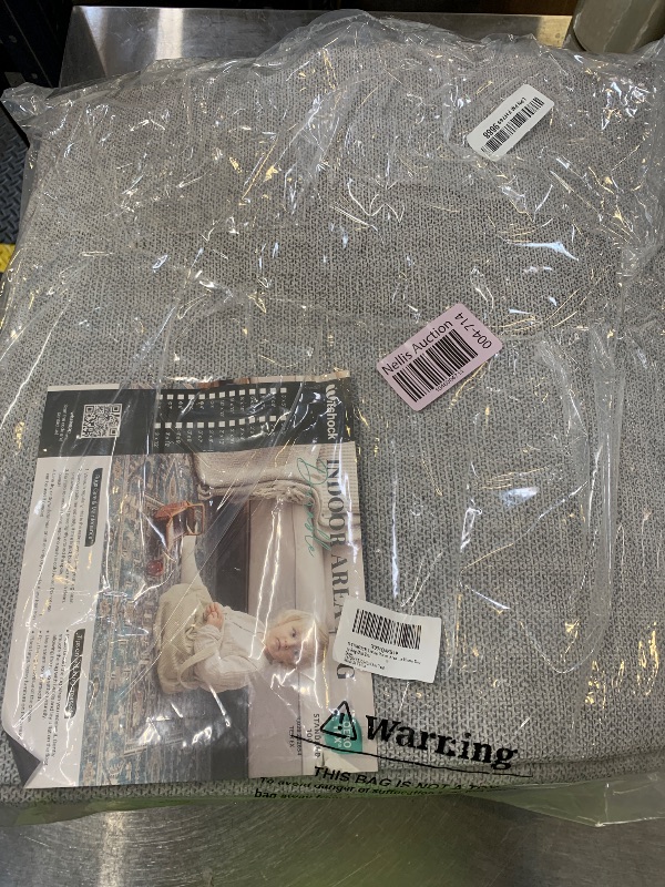 Photo 1 of WITSHOCK 3x20 Extra Long Runner Rug for Hallway: Washable Boho Low Pile Stain Resistant Foldable Floor Carpet for Bedroom Entryway Bathroom Kitchen, Neutral Distressed Farmhouse Rug, Grey, 36?x240?