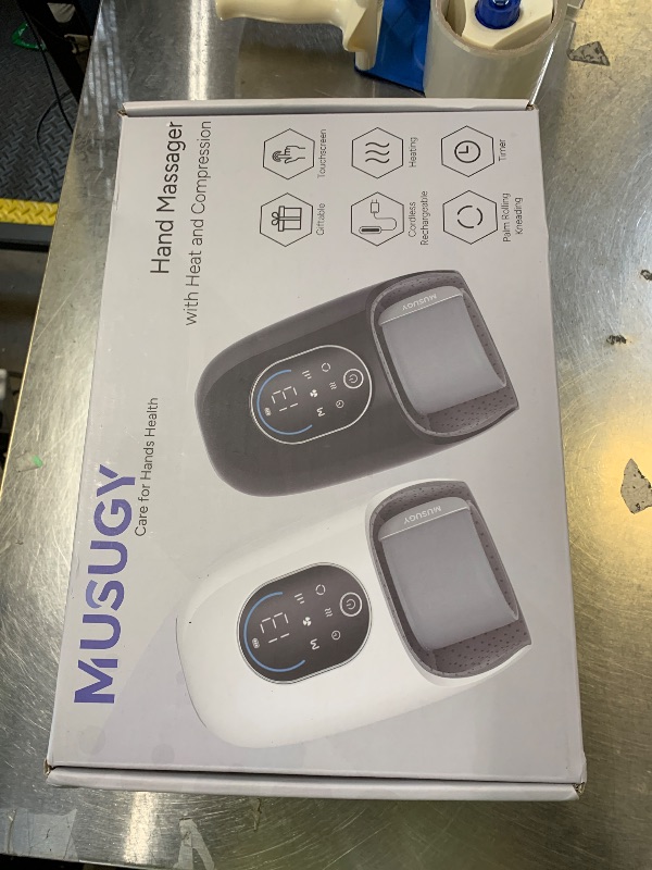 Photo 1 of Musugy Hand Massager with Heat and Compression : Full-Hand and Wrist Coverage with Touchscreen & Palm Roller – Designed for Daily Comfort at Home, Office, or Travel