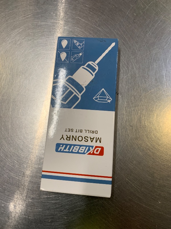 Photo 1 of 10-Piece Masonry Drill Bit Set for Concrete Tile Glass Ceramic Brick,1/8 to 1/2 Inch Drilling Bits with Triangle Handle,Tungsten Steel Alloy Tip.?Black?