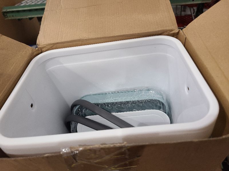 Photo 1 of ?Tgeyd Chicken Feeder and Chicken Waterer Set (3 Gallon/26 Pounds) - Hanging Automatic Chicken Feeder No Waste - Chicken Coop Accessories - Poultry Waterer