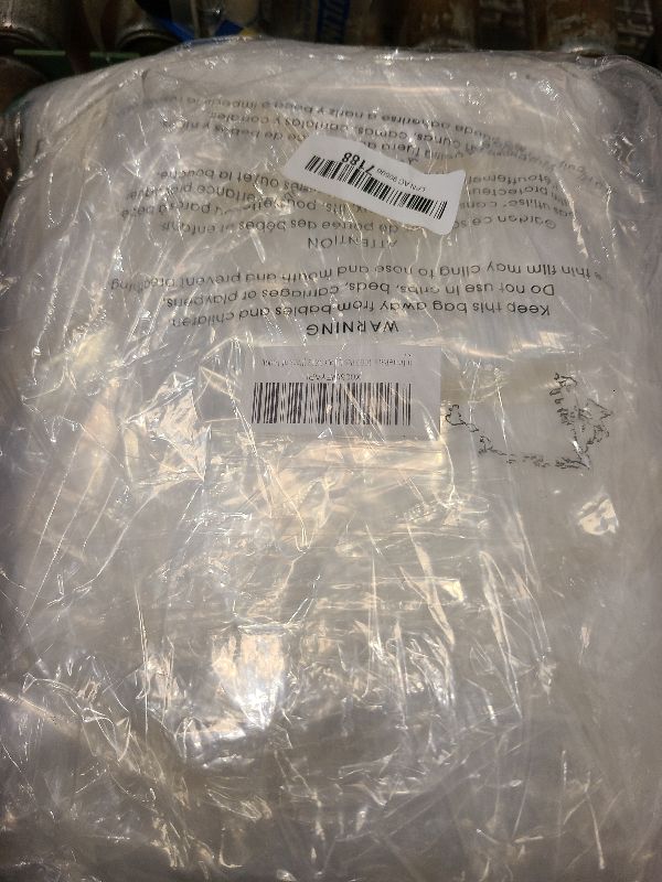 Photo 1 of 1000 Clear Plastic Bags with Handles - 9"x12" Glossy Retail Bags for Shopping, Clothing and Trade Show