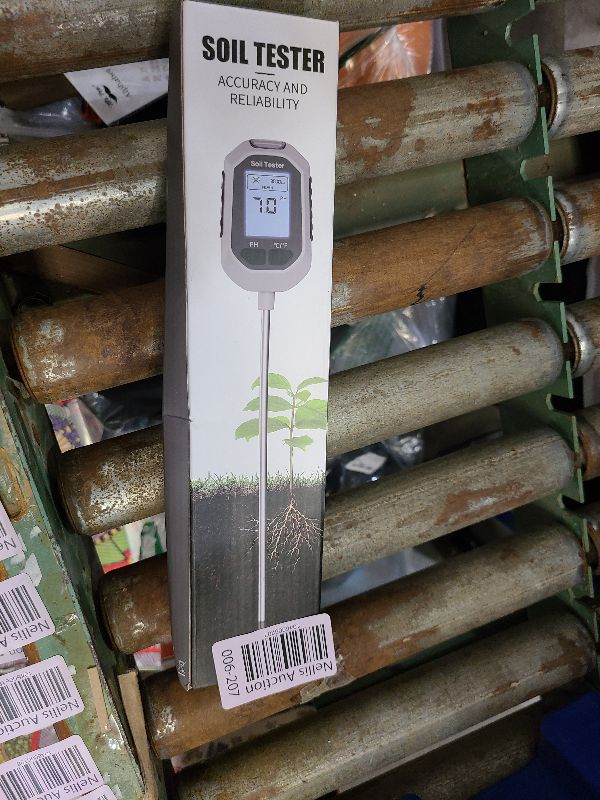 Photo 1 of 4-in-1 Soil Moisture Meter Digital Plant Temperature/Soil Moisture/PH Meter/Sunlight Intensity Backlight LCD Display Soil Test Meter for Gardening, Farming and Outdoor Plants