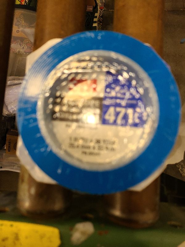 Photo 1 of 3M Vinyl Tape 471, 1 in x 36 yd, Blue, 1 Roll, Paint Alternative for Floor Marking, Social Distancing, Color Coding, Safety Marking