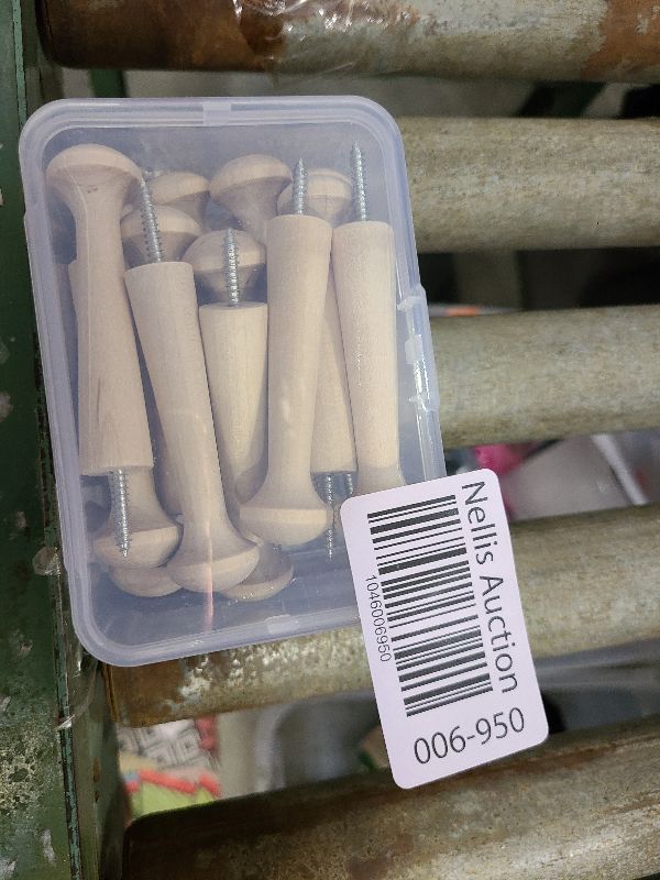 Photo 1 of 20 Pieces Wooden Shaker Peg Screw-on Pegs 3.62 Inch Long Unfinished Wood Shaker Racks for Hanging Clothes Hats Towel and More DIY Paint Color (Wood Color)