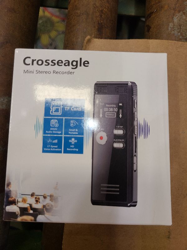 Photo 1 of 64GB Digital Voice Activated Recorder with Playback - 4552 Hours Audio Recording Device, 3072Kpbs HD Dual MIC Tape Recorder Device for Lecture A-B Repeat, MP3 Player,?64GB TF Card Included?