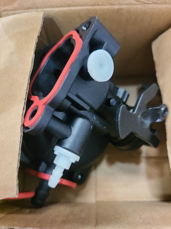 Photo 1 of 799583 Lawn Mower Carburetor for Briggs and Stratton 595656 593261 590556 591160 591979, Replacement for 300e 450e 500e 550ex 575e 600e 140cc 125cc 09P602 08P502 8P502 Yard Machine Carb Engine Parts