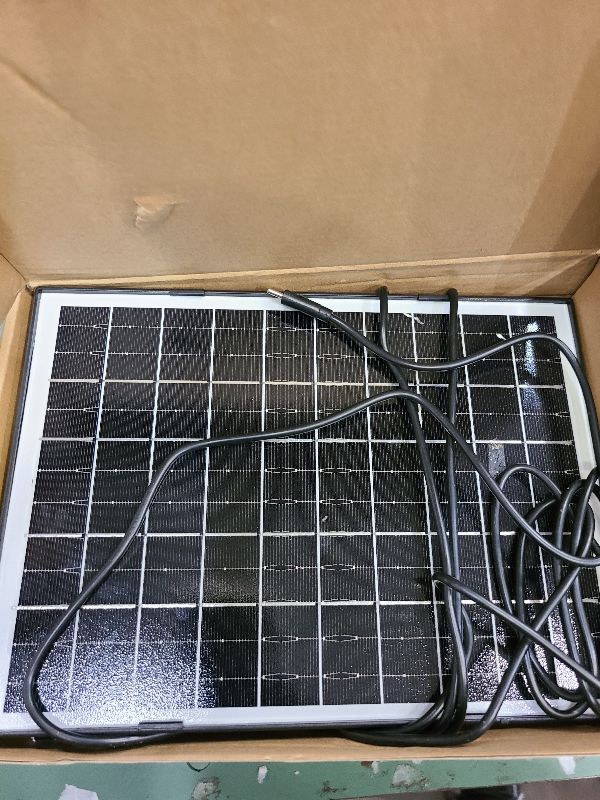 Photo 1 of 8W Solar Panel for Security Camera, Micro USB & USB-C Port Security Camera Solar Panel, IP65 Waterproof & 10FT Cable & High Solar Conversion Rate Solar Panels for Built-in Rechargeable Battery Cameras