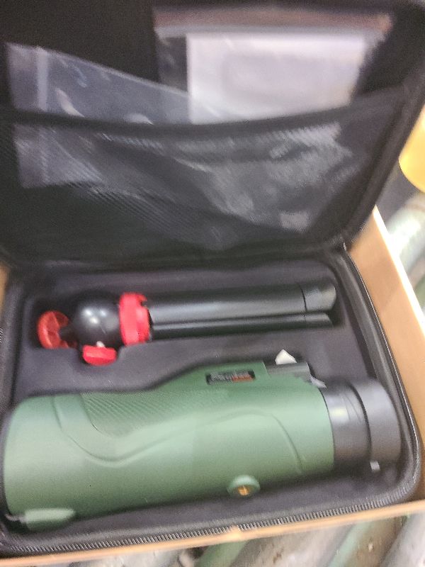 Photo 1 of 12x60 HD Monocular Telescope for Adults with Smartphone Adapter Tripod Hand Strap - High Power Monoculars Equipped with Large BAK4 Prism & FMC Lens - Suitable for Bird Watching Sports Hiking Traveling