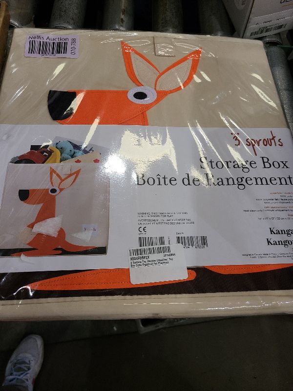 Photo 1 of 3 Sprouts Toy Storage Organizer: Toy Box Cube Organizer for Playroom, Nursery - Foldable Storage Bin - Kangaroo