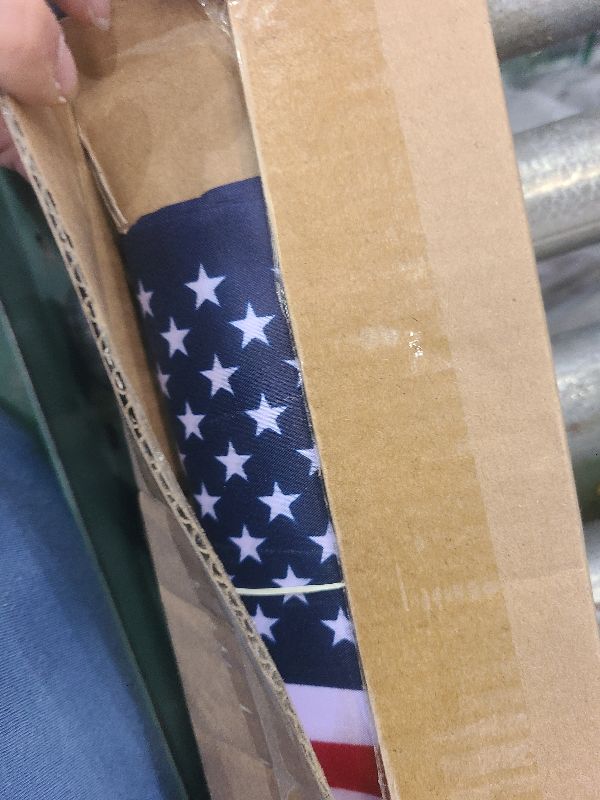 Photo 1 of 50 Pack 8x12 Inch American Flags on Stick, US Flag/U.S. Flags for Outside, 4th of July Decorations, US American Hand Held Stick Flags with Kid-Safe Spear Top, Polyester Full Color Tear-Resistant Flag