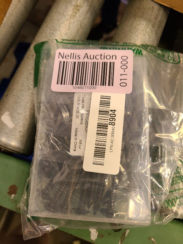 Photo 1 of #14 x 2 Truss Head Self Tapping Wood Screws Sheet Metal Screws, Black Finish, 304 Stainless Steel 18-8, 25 PCS