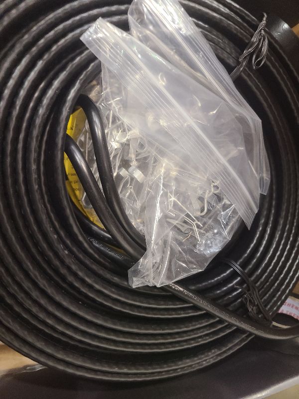 Photo 1 of 3FT~160FT Heat Tape for Water Pipes, -40°F Deicing Heat Tape,Thermostat Wire,Heating Cable Pipe Heating Cable,Heat Tape with Thermostat,Gutter Heat Cable,Heated Water Hose,120V 8W/ft (100FT)
