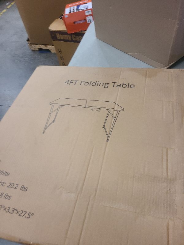 Photo 1 of 4ft Folding table white 