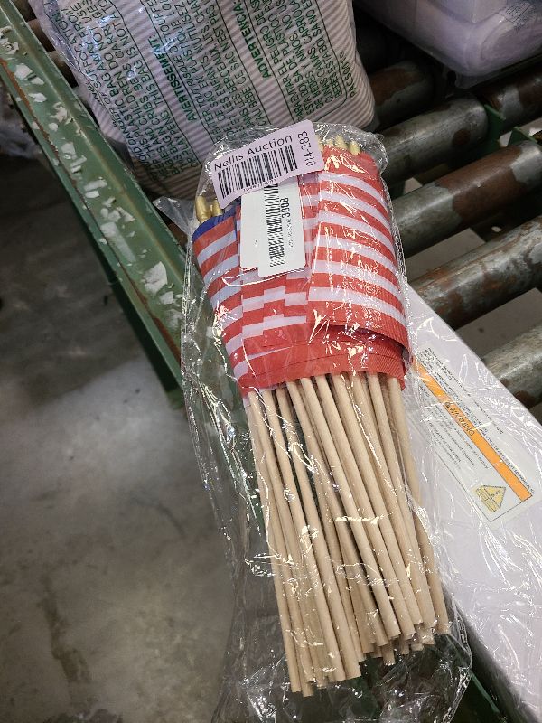 Photo 1 of 50 Packs Small American Flags on Stick,American Flag for Outside 4x6,Mini Flags/Small US Flags/USA flag 4th of July Decorations Outdoor,Fourth of July Decorations for Home,Memorial Day Decor