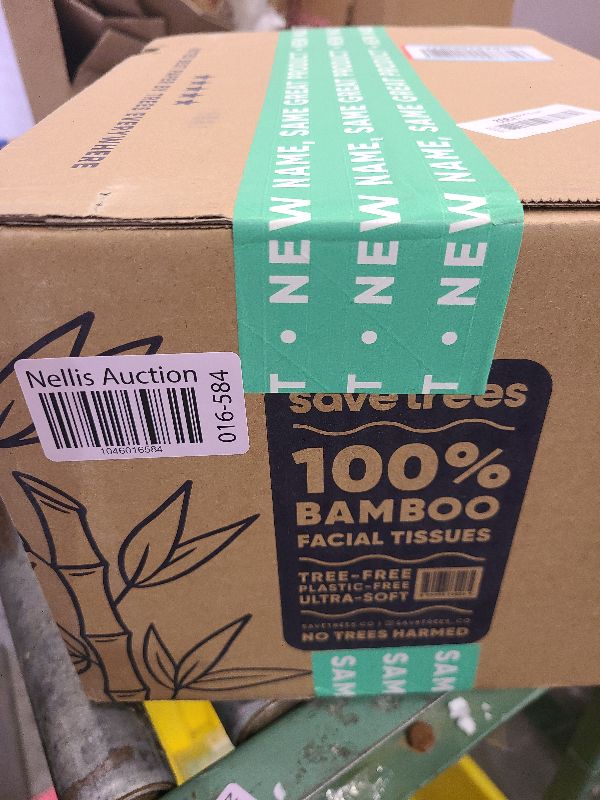 Photo 1 of Save Trees Bamboo Facial Tissues - 12 Boxes of Eco-Friendly, 3-Ply Hypoallergenic Tissues, 90 Sheets per Box, FSC Certified, Plastic-Free Packaging, Soft & Gentle for Home Use
