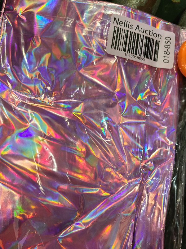 Photo 1 of 4 Pack Iridescent Pink Plastic Tablecloths, FunnyPars Shiny Disposable Laser Rectangle Table Covers, Holographic Foil Tablecloth Iridescent Party Decorations for Birthday Wedding Christmas, 54x108Inch