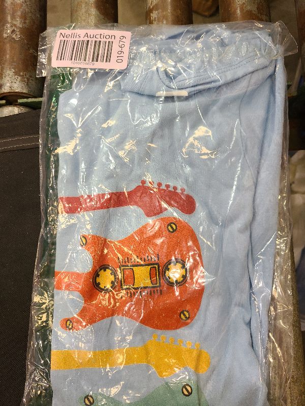 Photo 1 of 70s Rock Band Guitar Cassette Tape 1970s Vintage 70s Costume T-Shirt Size L  color Blue