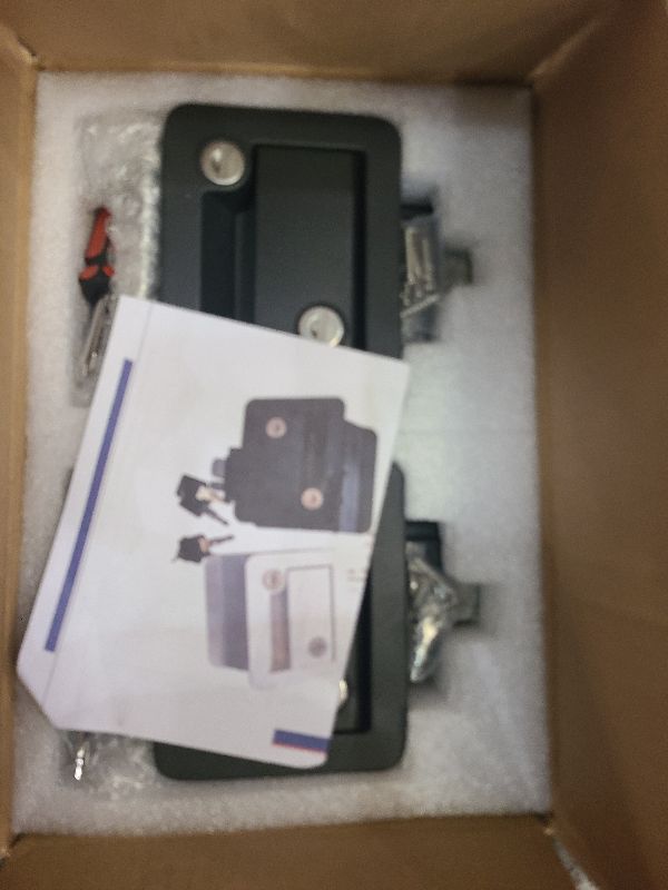 Photo 1 of 2 Pack RV Door Locks for Travel Trailers with Paddle Deadbolt, 100% Metal Camper Entry Door Latch, RV Lock Replacement Kit with Keys, for Cargo Hauler Horse Trailer Truck