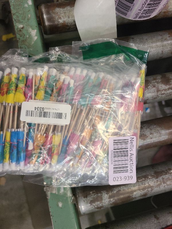 Photo 1 of [200 Pcs] Cocktail Drink Umbrella Picks Toothpicks - Colorful Paper Toothpicks Cocktail Umbrellas for Luau Parasols Hawaiian Tiki Party Decorations