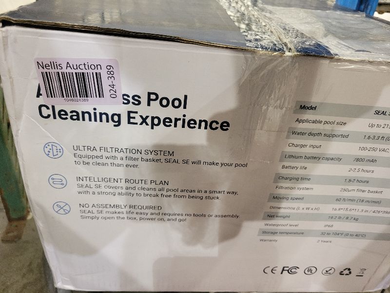 Photo 1 of (2025 New) Seauto Crab Cordless Robotic Pool Vacuum, Wall-Climbing, Automatic Pool Cleaner, Suitable for Walls and Floors of 1614 Square Feet Pool