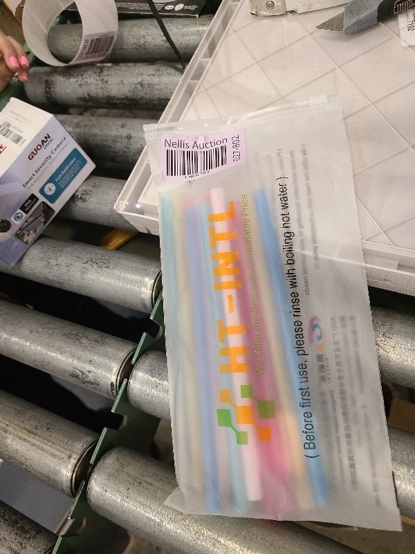 Photo 1 of 12 Pcs Eco Friendly Silicone Straws with 2 cleaning Brushes,Reusable Silicone Drinking Straws,for 20oz Tumblers,Yeti, Ozark, (Pure Multicolor, 7.87 inches)