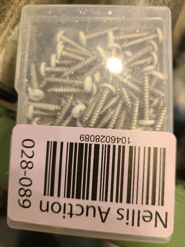 Photo 1 of #6 x 3/4" Pan Head Wood Screws, Sheet Metal Screws Self Tapping Screws, Stainless Steel 18-8 (304), White Head, 100 PCS