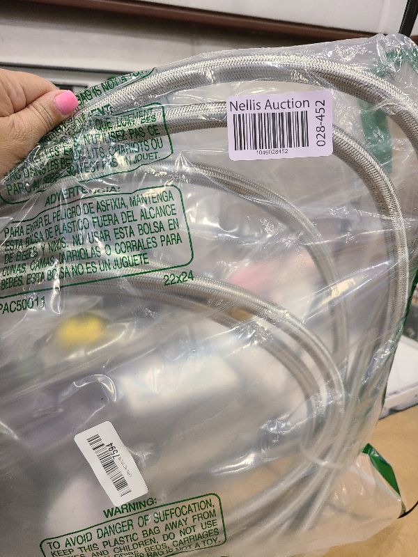 Photo 1 of 24Ft High Pressure Braided Propane Hose Extension and fittings with Conversion Coupling 3/8" Flare to 1/2" Female NPT, 1/4" Male NPT, 3/8" Male Flare for BBQ Grill, Fire Pit, Heater