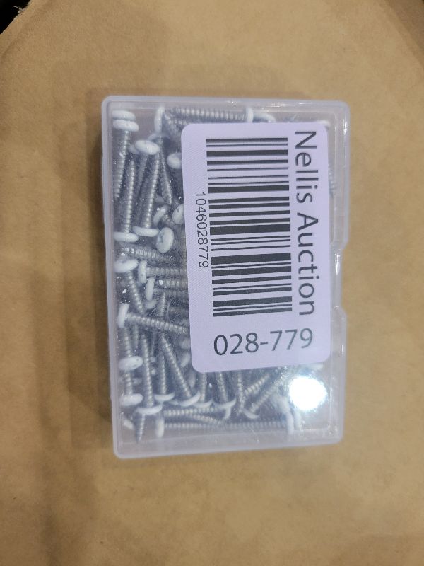 Photo 1 of #6 x 3/4" Pan Head Wood Screws, Sheet Metal Screws Self Tapping Screws, Stainless Steel 18-8 (304), White Head, 100 PCS