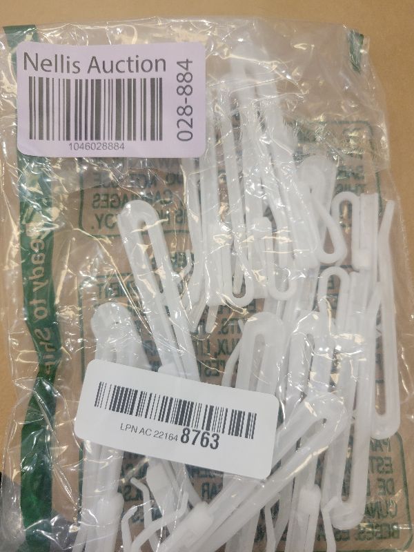 Photo 1 of 50 PCS Plastic Curtain Hooks, Adjustable Pinch Pleat Hooks With Ratchet System for Pleated Curtains and Drapery (85mm)