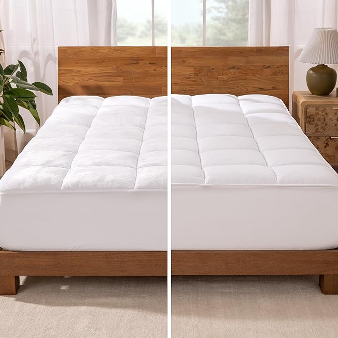 Photo 1 of 2 white cotton toppers for mattress - split king