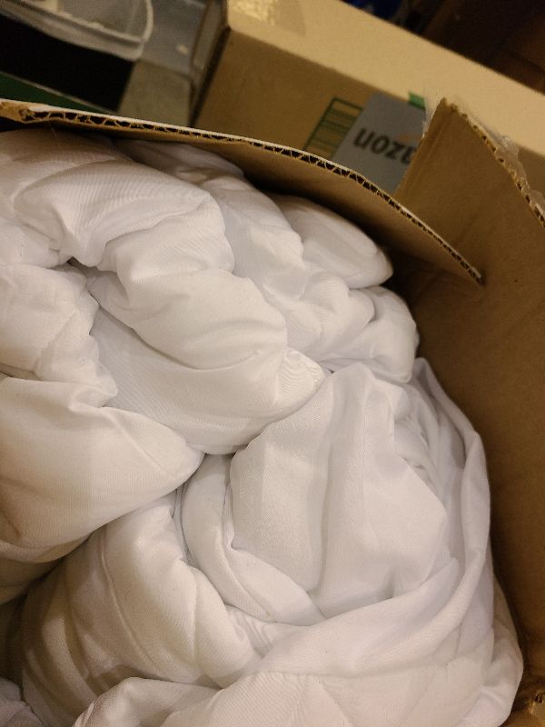 Photo 1 of 2 white cotton toppers for mattress - split king