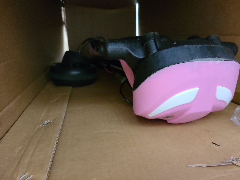 Photo 1 of 24V Electric Scooter for Kids w/150W Powerful Motor, Thumb Throttle, LCD Screen, Bluetooth, Light-Up Stem Deck & Wheels, 3 Adjustable Heights, 5MPH Safe Speed, 3 Wheel Electric Scooter for Kids, Pink