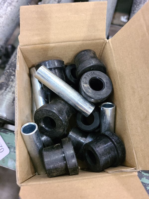 Photo 1 of 10L0L Golf Cart Spring Bushing Kit-Rear Leaf Springs Shackles Bushing Sleeve for EZGO TXT/Medalist (1994-up) & Club Car DS (1981-up), Replaces Parts 70289-G02/70291-G01/1012303/1015583