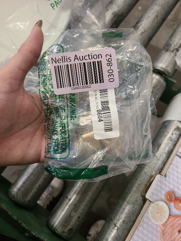 Photo 1 of 2 Pcs Hose Bib Adapter with Washers 1-1/16" Fine Thread (Female), to 3/4 GHT Male Hoses, 1'' ID, Faucet Fitting