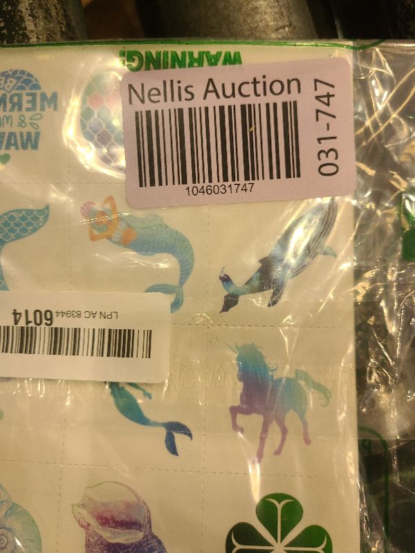 Photo 1 of 96PCS Mermaid Pre-Cut Temporary Tattoos for Kids - Cute Under the Sea Party Favors, Perfect for Ocean Mermaid-Themed Birthdays, School Rewards, and Baby Showers (Normal)