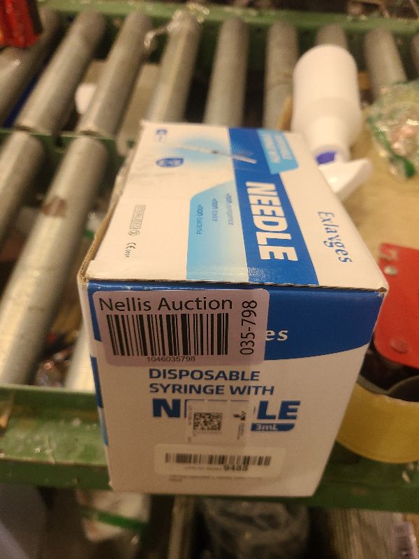 Photo 1 of 100 Pack Disposable 3ml/cc Lab Syringes with 23Ga 1 Inch Needle Luer Lock, Individually Sealed Packed