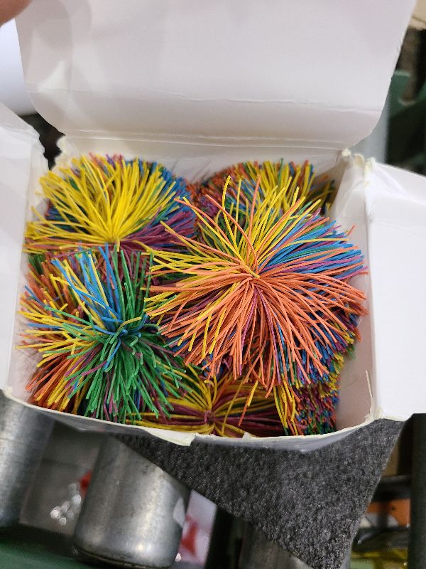 Photo 1 of 16 PCS Sensory Fidget Stringy Balls, Multicolor Soft Rubber Bouncy Stress Balls, Pull Stretch Elastic Ball Toy Rainbow Fidget Party Favors