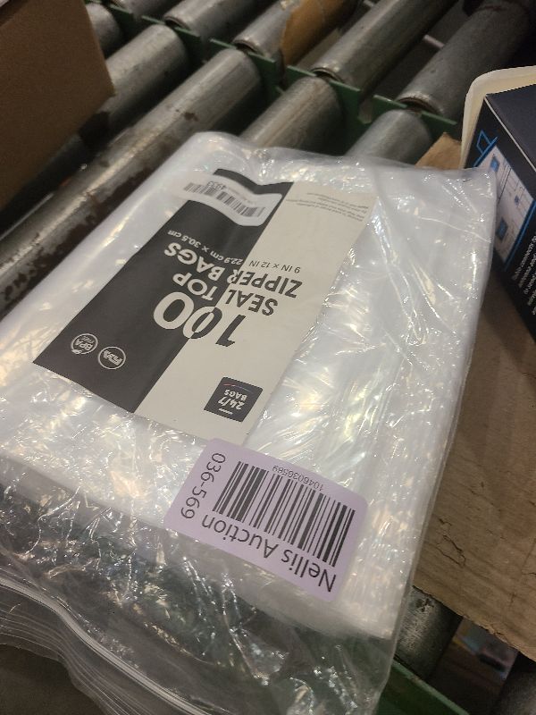 Photo 1 of 9" X 12" (100 Bags) 2 Mil Clear Reclosable Zip Plastic Poly Bags with Resealable Lock Seal Zipper