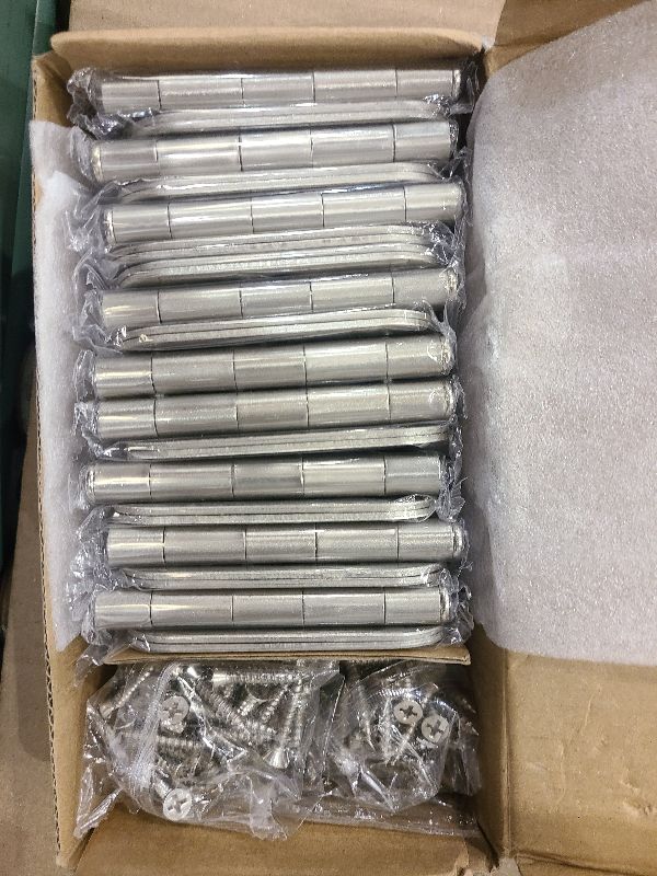 Photo 1 of 18 Pack Interior Satin Nickel Door Hinges Brushed 3.5 Inch x 1/2" Rounded 5/8 Radius for Doors 3 ½ Inch Heavy Duty Steel Iron Hardware Fittings House Villa Cando Loft Room Ironmongery Sliver Hinge