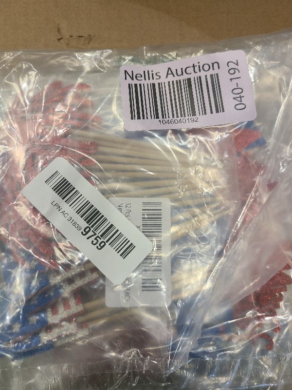 Photo 1 of 32 Pcs Independence Day Cupcake Toppers Glitter National Flag Cake Topper Picks Toothpick Toppers 4th of July Flag Day Photo Props for Patriotic Party Supplies(FLAG)