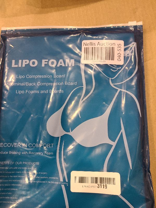 Photo 1 of 3 Pack Lipo Foam - Post Surgery Ab Board for Use with Post Liposuction Surgery Flattening Abdominal Compression Garments Liposuction Foam pads for Recovery 8"X11" (White)