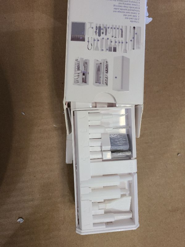 Photo 1 of 32 in 1 Cell Phone Cleaning kit with Charging Port Cleaner,Stylus Pen,SIM Tool,Keyboard Brush,Speaker Brush,Electronic Cleaning kit for iPhone,AirPods,iPad,Keyboard,MacBook,Earbud,Camera Lens(White)