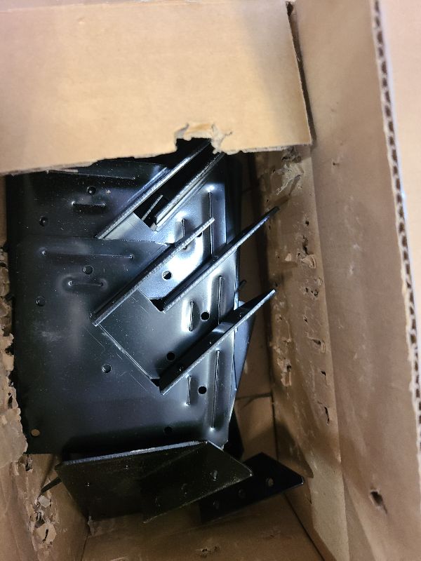 Photo 1 of 12 Pcs Black Hurricane Tie, 13 Gauge(Thickness 2.2mm) Joist Hangers, Fit 2x4,2x6 Truss to Rafter Connector for Roof Truss Timber, Hurricane Truss Hangers, Rafter Brackets,Hurricane Clips