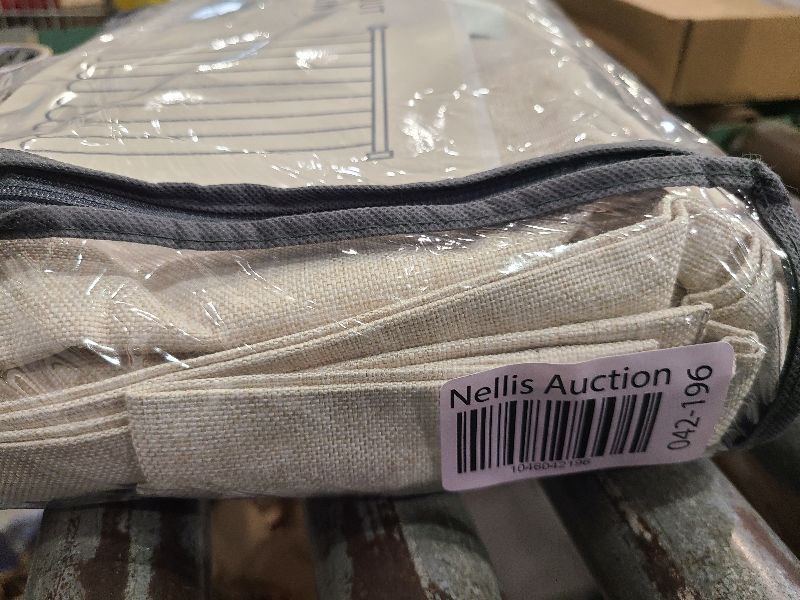Photo 1 of 100% Blackout Shield Linen Blackout Curtains for Bedroom 84 Inches Long, Back Tab/Rod Pocket Living Room Drapes, Thermal Insulated Blackout Curtains 2 Panels Set, 50" W x 84" L, Cream