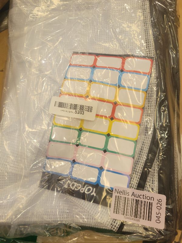 Photo 1 of 24pcs Large Mesh Zipper Pouch File Bags YOPCDJ Reusable Zippered Pouches for Organizing Classroom, Board Game Storage, Puzzle Bags Black